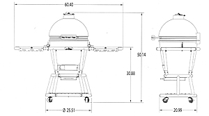 Large big green egg dimensions sale